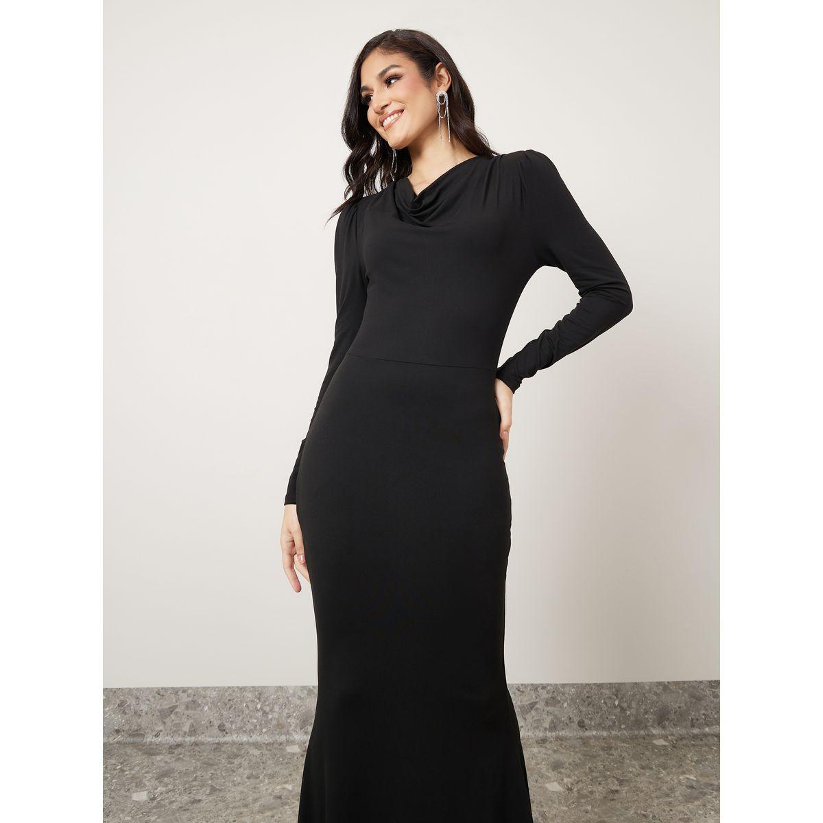 Styli Cowl Neck Sheath Maxi Dress-women-clothing-dresses-image-2