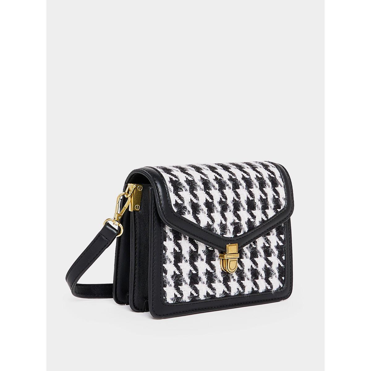 Styli Houndstooth Pattern Crossbody Bag-women-bagsandwallets-handbags-image-1