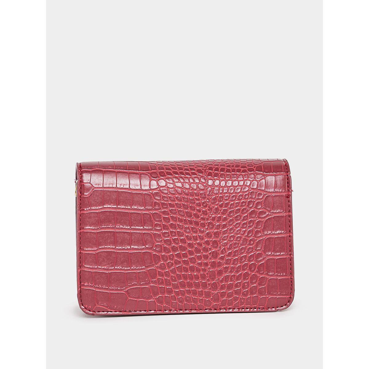 Styli Croc Textured Crossbody Bag-women-bagsandwallets-handbags-image-4