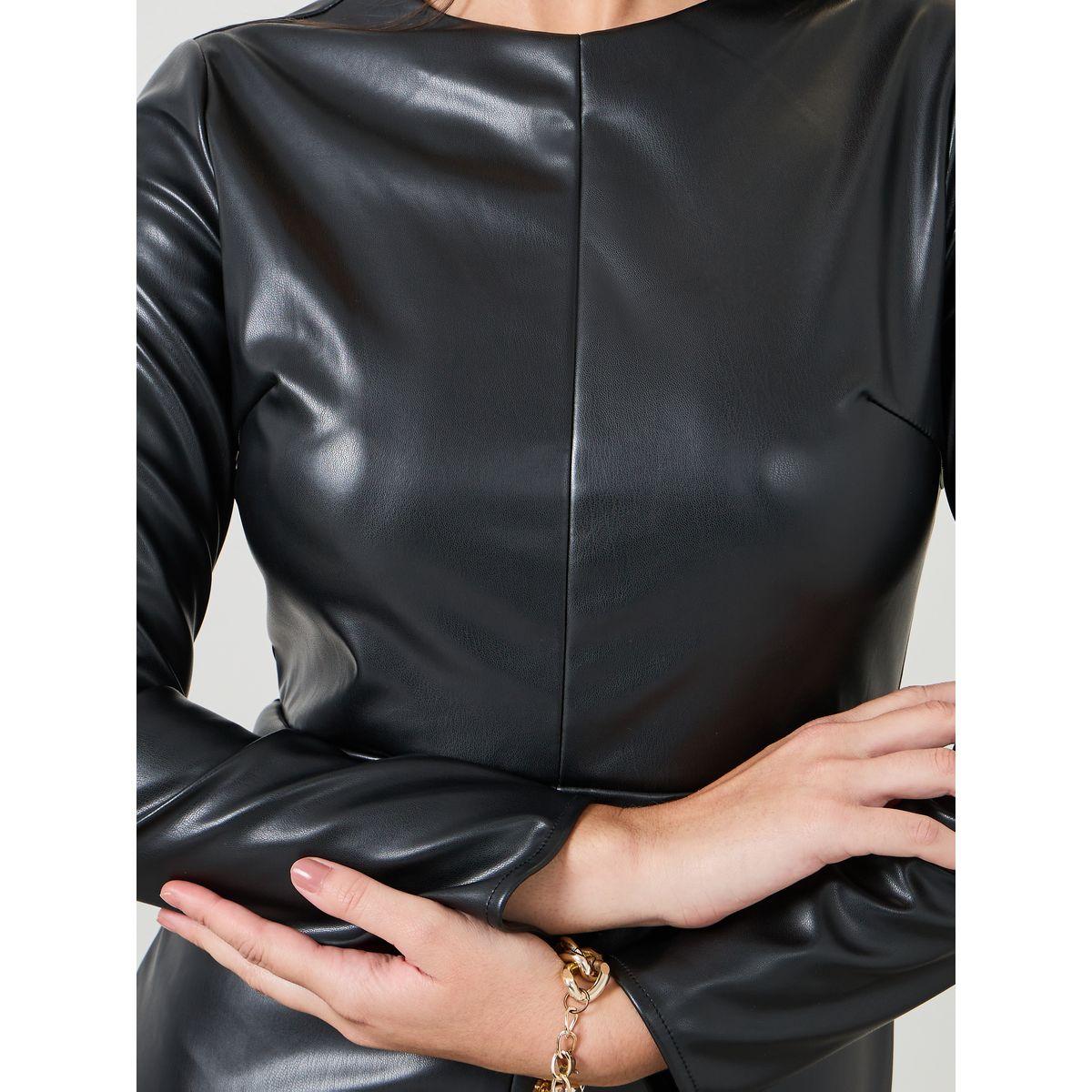فستان ميدي بياقة دائرية-women-clothing-dresses-image-3