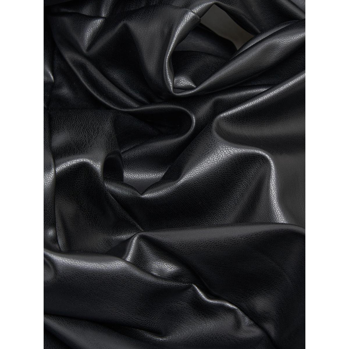 Styli Leather Look Round Neck Sheath Midi Dress-women-clothing-dresses-image-5
