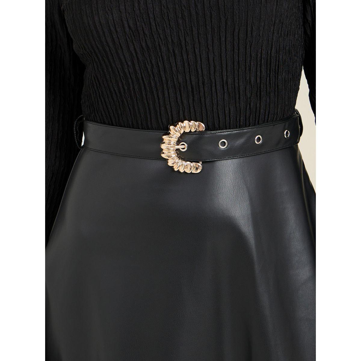 فستان بطول الركبة بمظهر جلد-women-clothing-dresses-image-3