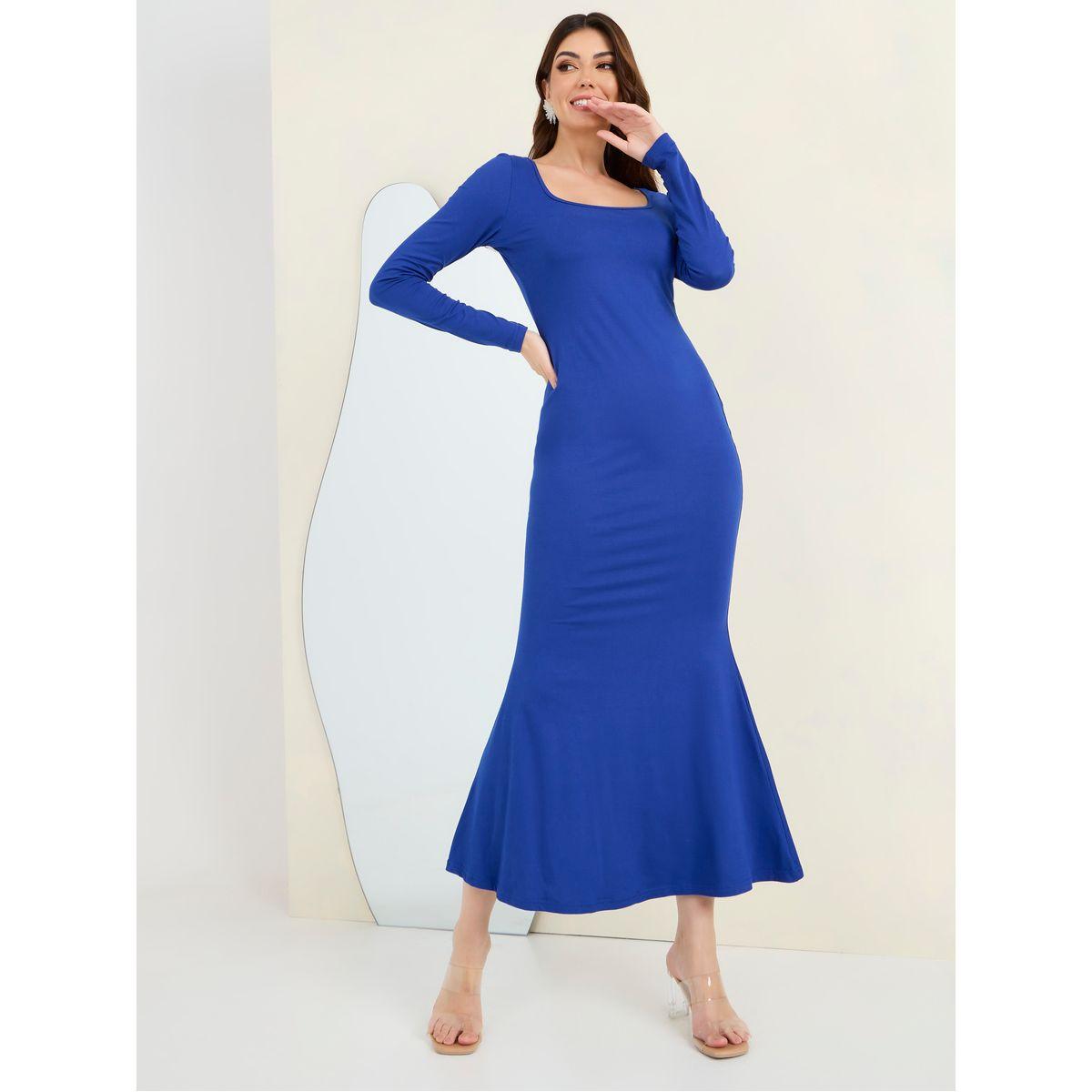Styli Square Neck Sheath Maxi Dress-women-clothing-dresses-image-1