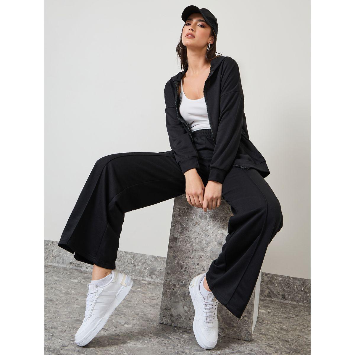 Styli Oversized Zip Through Hoodie & Wide Leg Jogger Co-Ords-women-clothing-coordsets-image-1