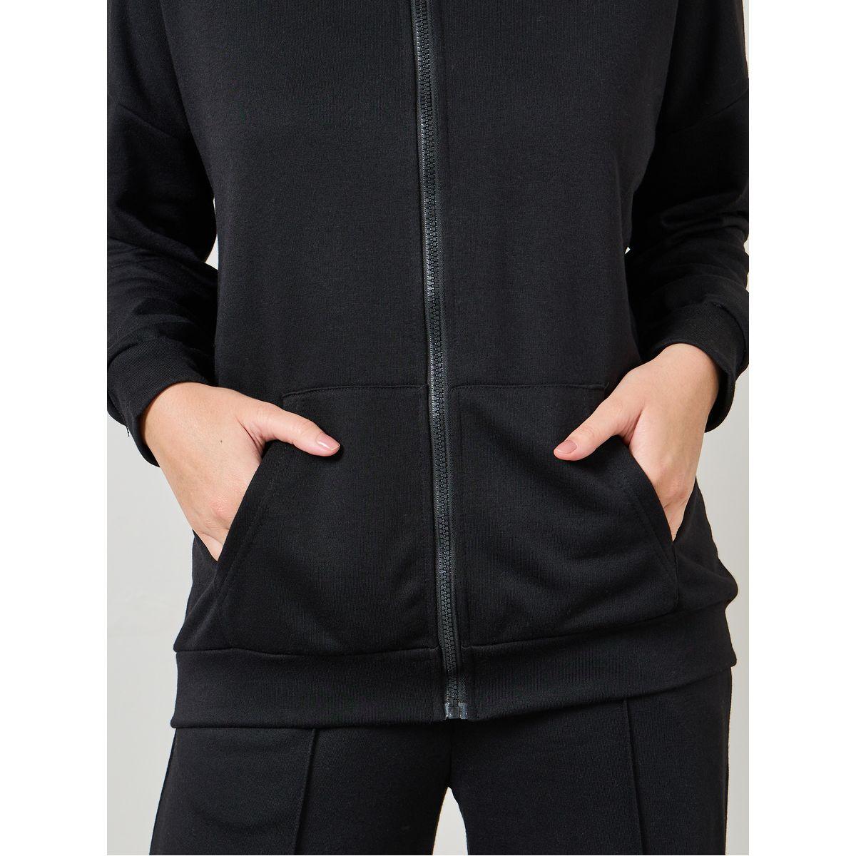 Styli Oversized Zip Through Hoodie & Wide Leg Jogger Co-Ords-women-clothing-coordsets-image-6