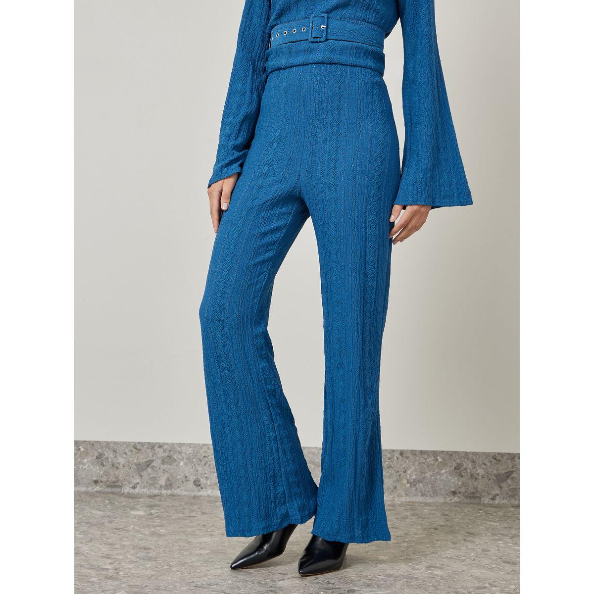 طقم منسق من ( بنطال + بلوزة بنمط لف )-women-clothing-coordsets-image-6
