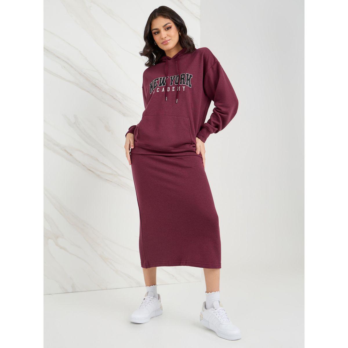 طقم منسق من ( تنورة + هودي )-women-clothing-coordsets-image-1