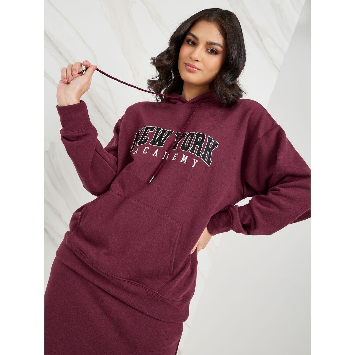 Styli Oversized Graphic Print Hoodie & Skirt Co-Ords-women-clothing-coordsets-image-2