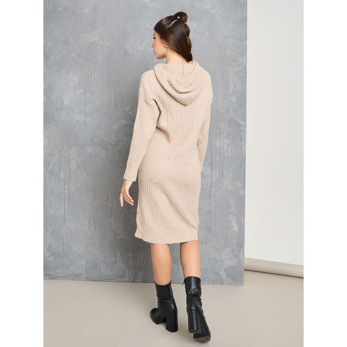 فستان بطول الركبة بياقة هودي-women-clothing-dresses-image-4