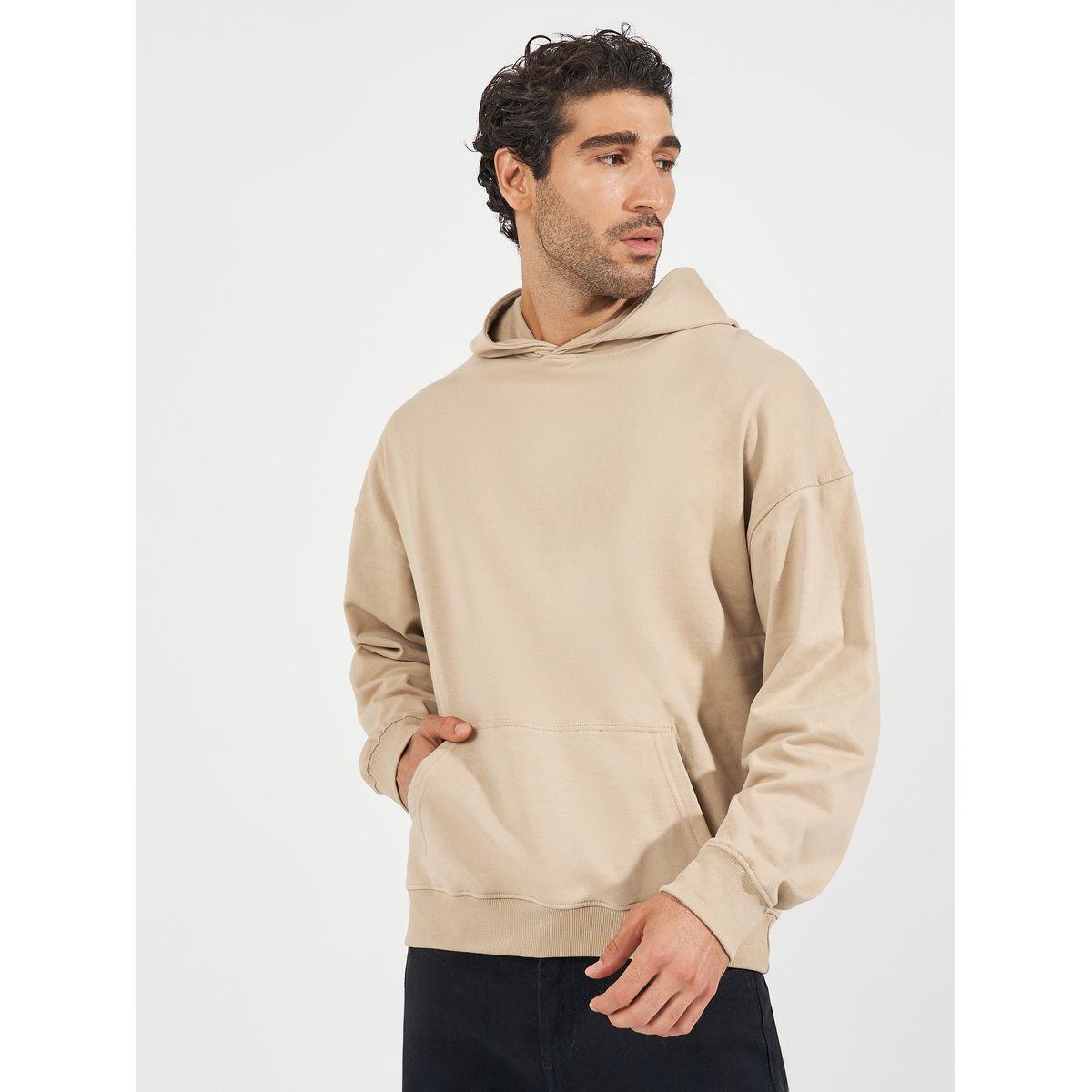 Styli Back Slogan Print Oversized Fleece Hoodie-men-winterwear-hoodiesandsweatshirts-image-4