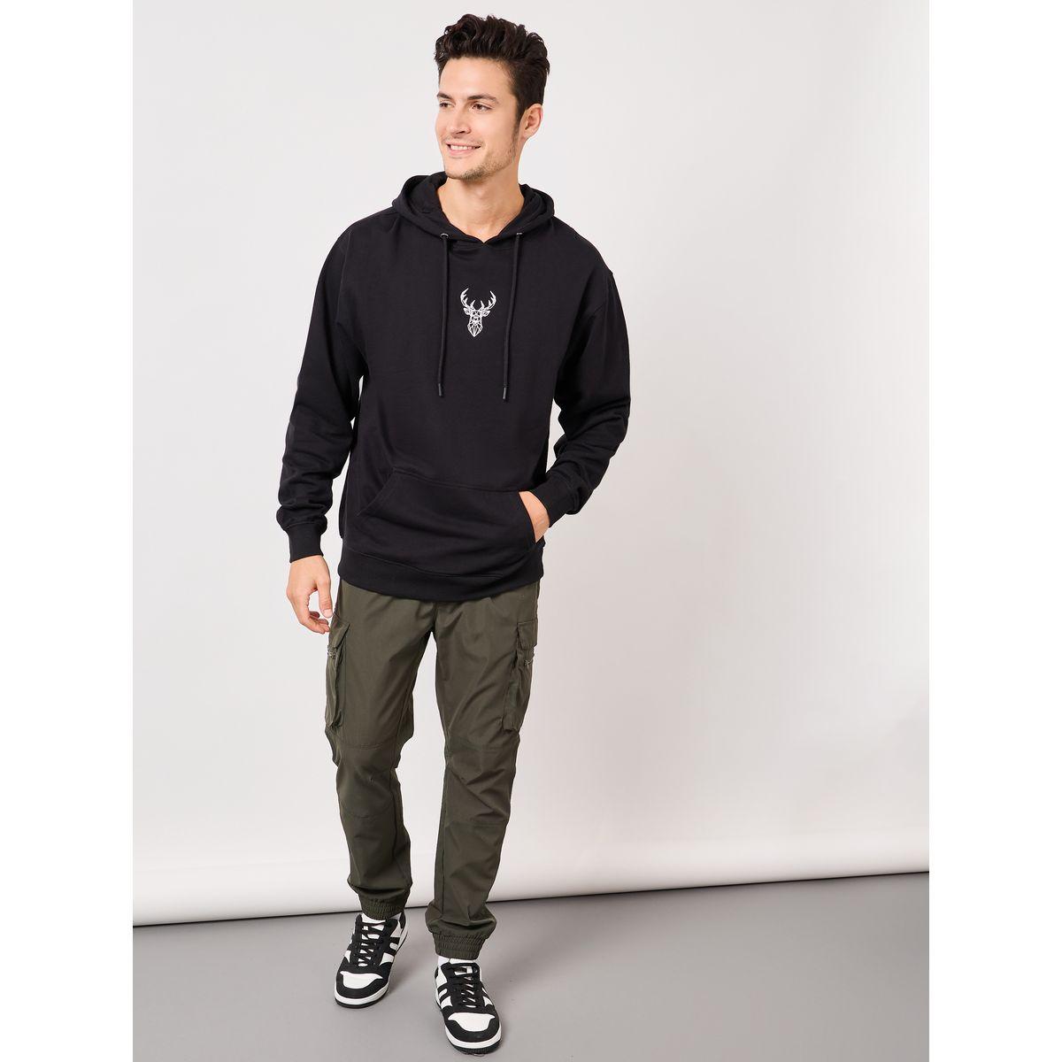 Styli Minimal HD Print Fleece Relaxed Fit Hoodie-men-winterwear-hoodiesandsweatshirts-image-2