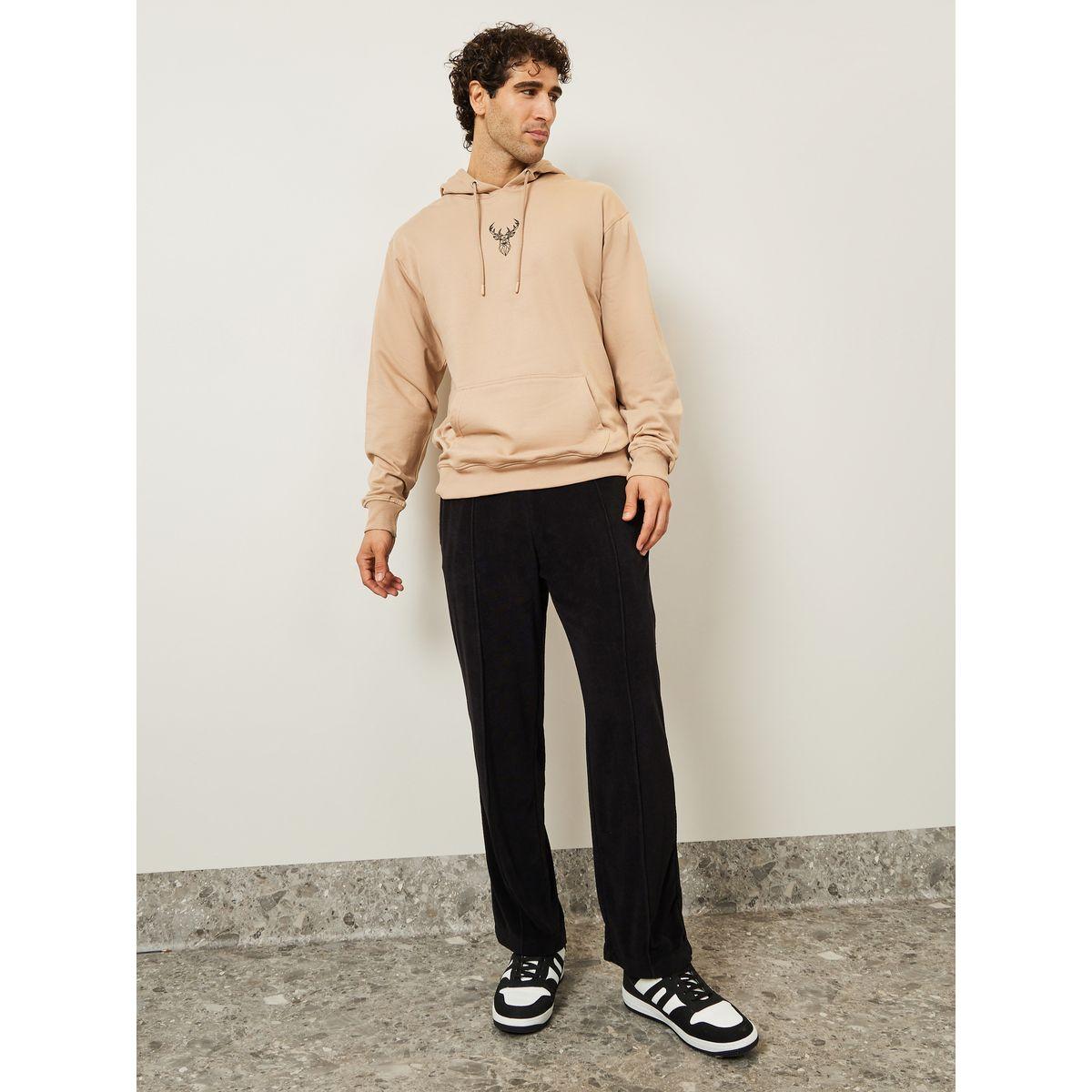 Styli Minimal HD Print Fleece Relaxed Fit Hoodie-men-winterwear-hoodiesandsweatshirts-image-2