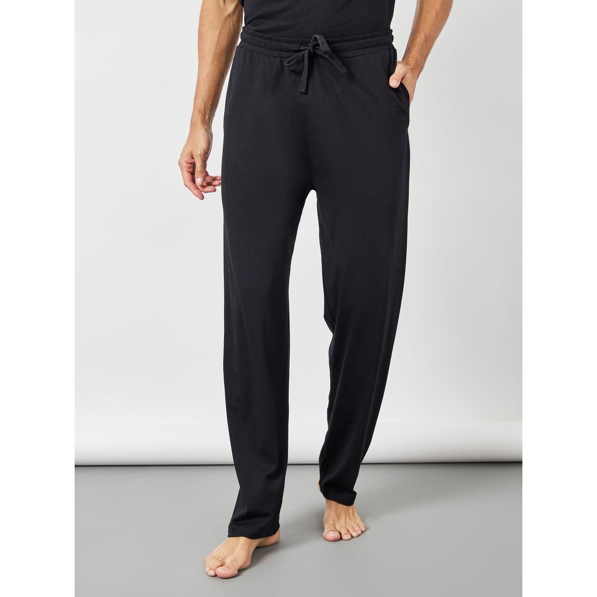 Styli Limited Solid Round Neck T-Shirt & Pyjama Set-men-clothing-nightwear-sets-image-5