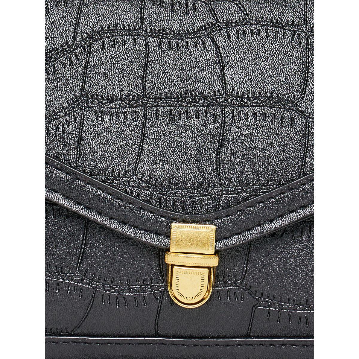 Styli Croc Skin Push Lock Shoulder Bag-women-bagsandwallets-handbags-image-3