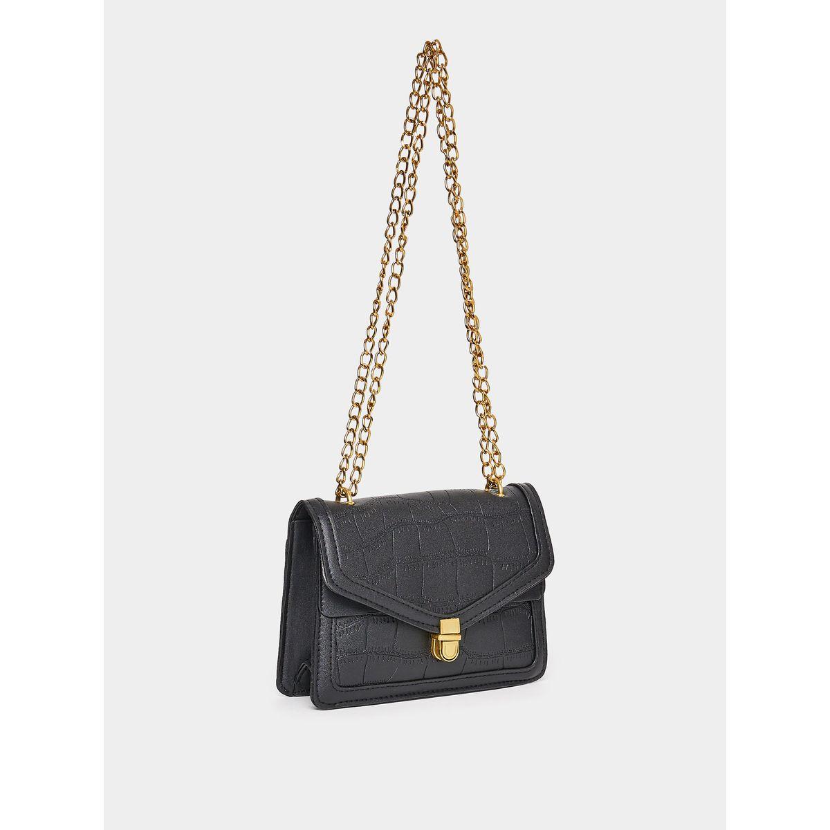 Styli Croc Skin Push Lock Shoulder Bag-women-bagsandwallets-handbags-image-5