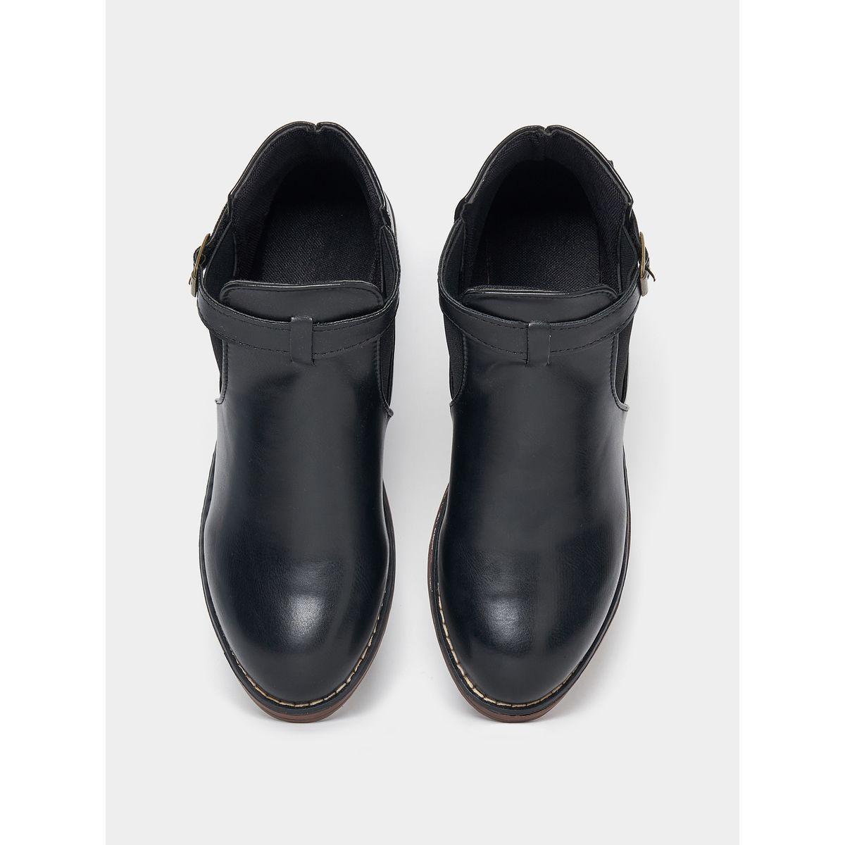 Styli Ankle Length Buckled Strap Boots-women-shoes-boots-image-4