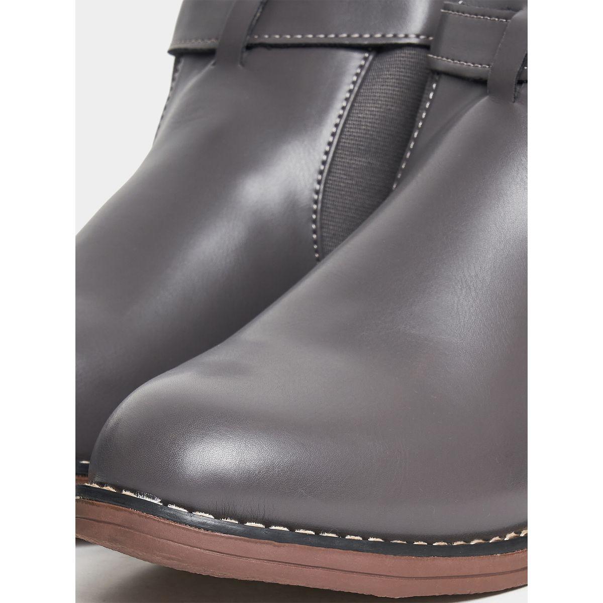 Styli Ankle Length Buckled Strap Boots-women-shoes-boots-image-6