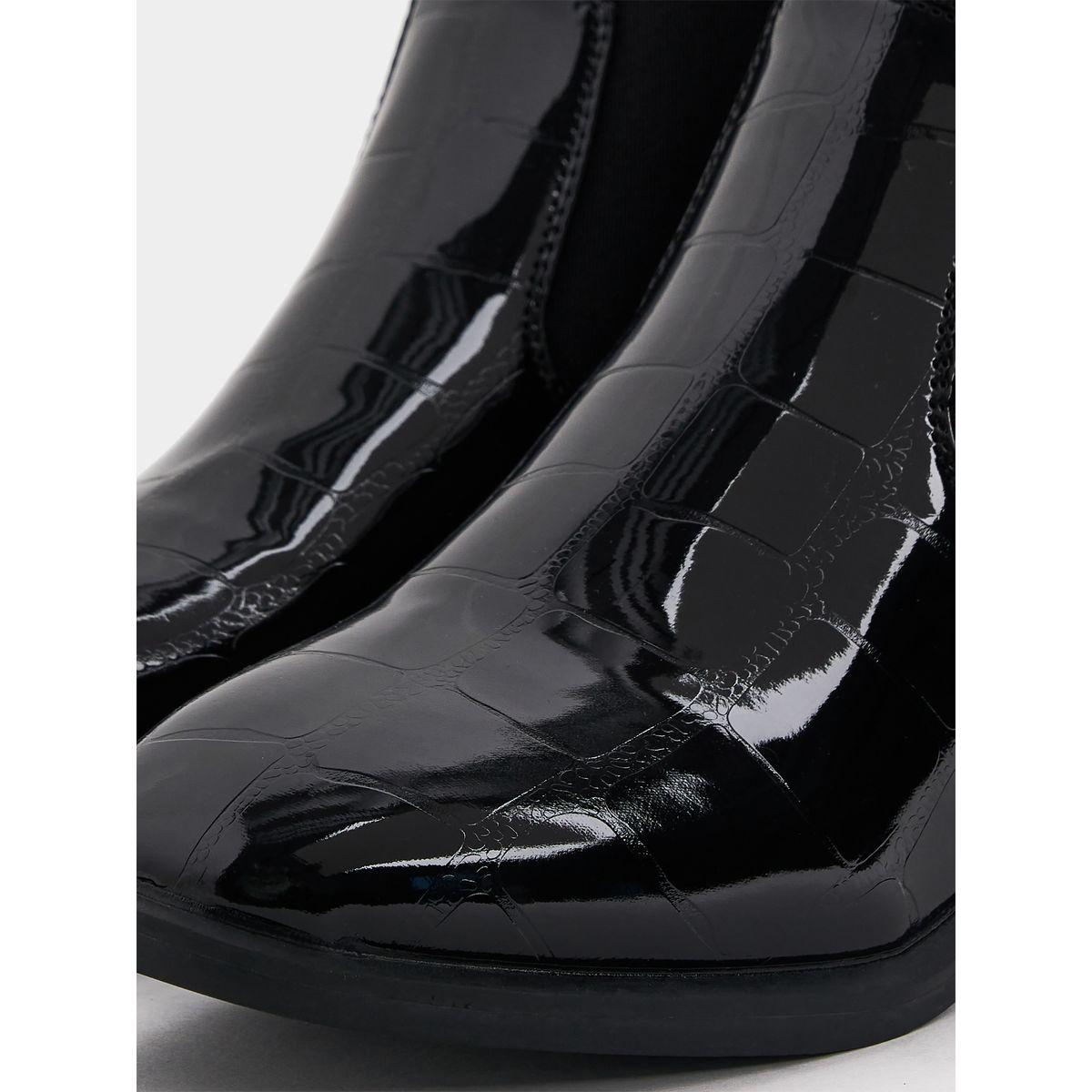 Styli Patent Pointed Toe Ankle Length Boots-women-shoes-boots-image-5