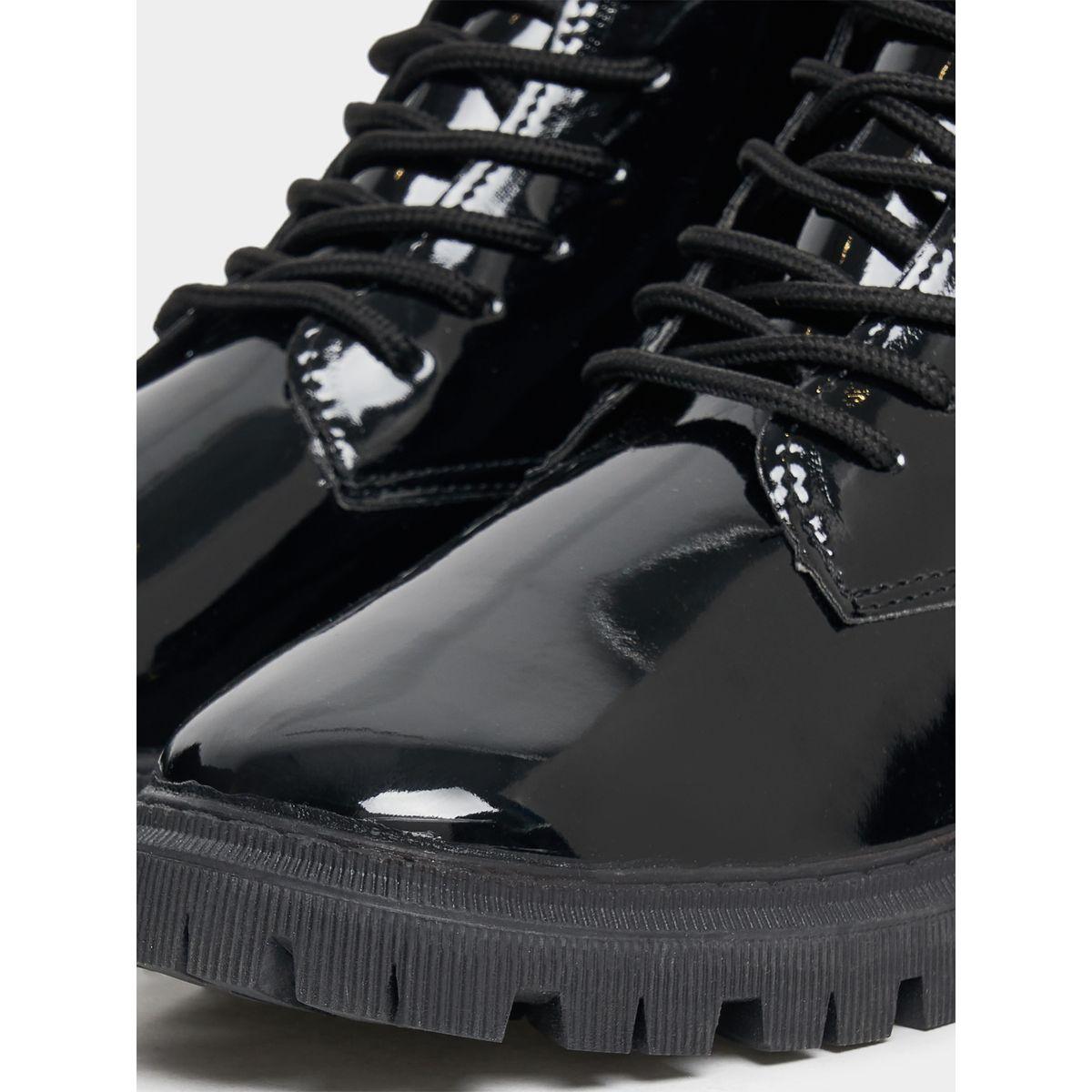 Styli Chunky Sole Ankle Length Patent Boots-women-shoes-boots-image-6