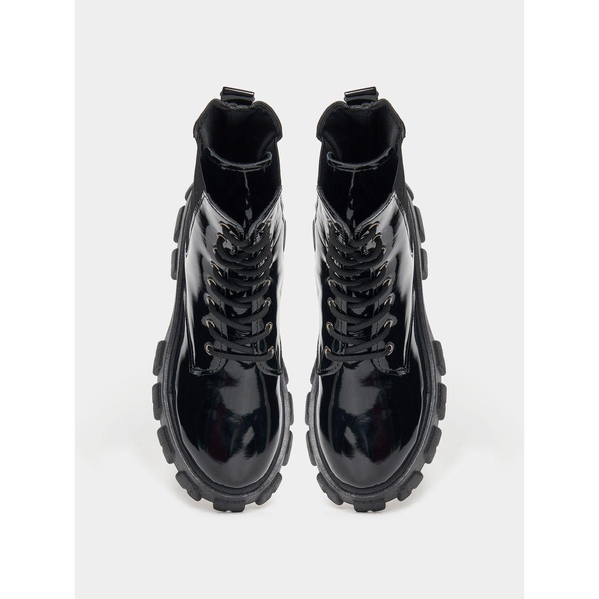 Styli High Top Lace Up Ankle Length Boots-women-shoes-boots-image-5
