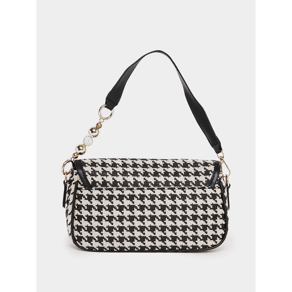 Styli Houndstooth Pattern Shoulder Bag-women-bagsandwallets-handbags-image-4