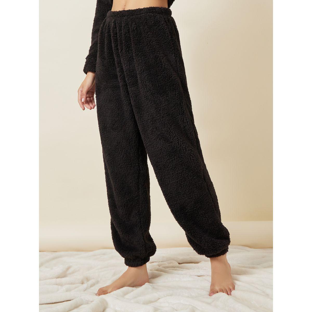 Styli Unwind Bear Ears Fleece Hoodie & Jogger Lounge Set-women-clothing-coordsets-image-6