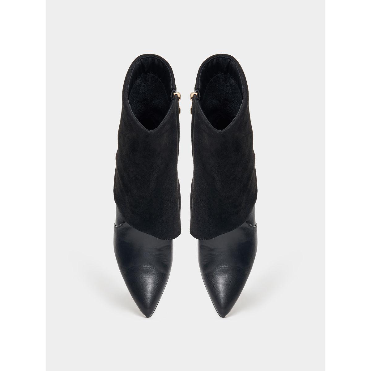 Styli Pointed Toe Boots with Ankle Zip Closure-women-shoes-boots-image-5