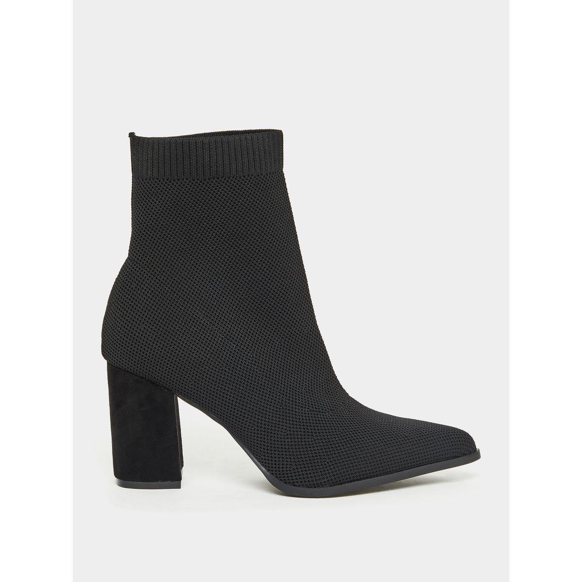 Styli Pointed Toe Ankle Length Heeled Boots-women-shoes-boots-image-2