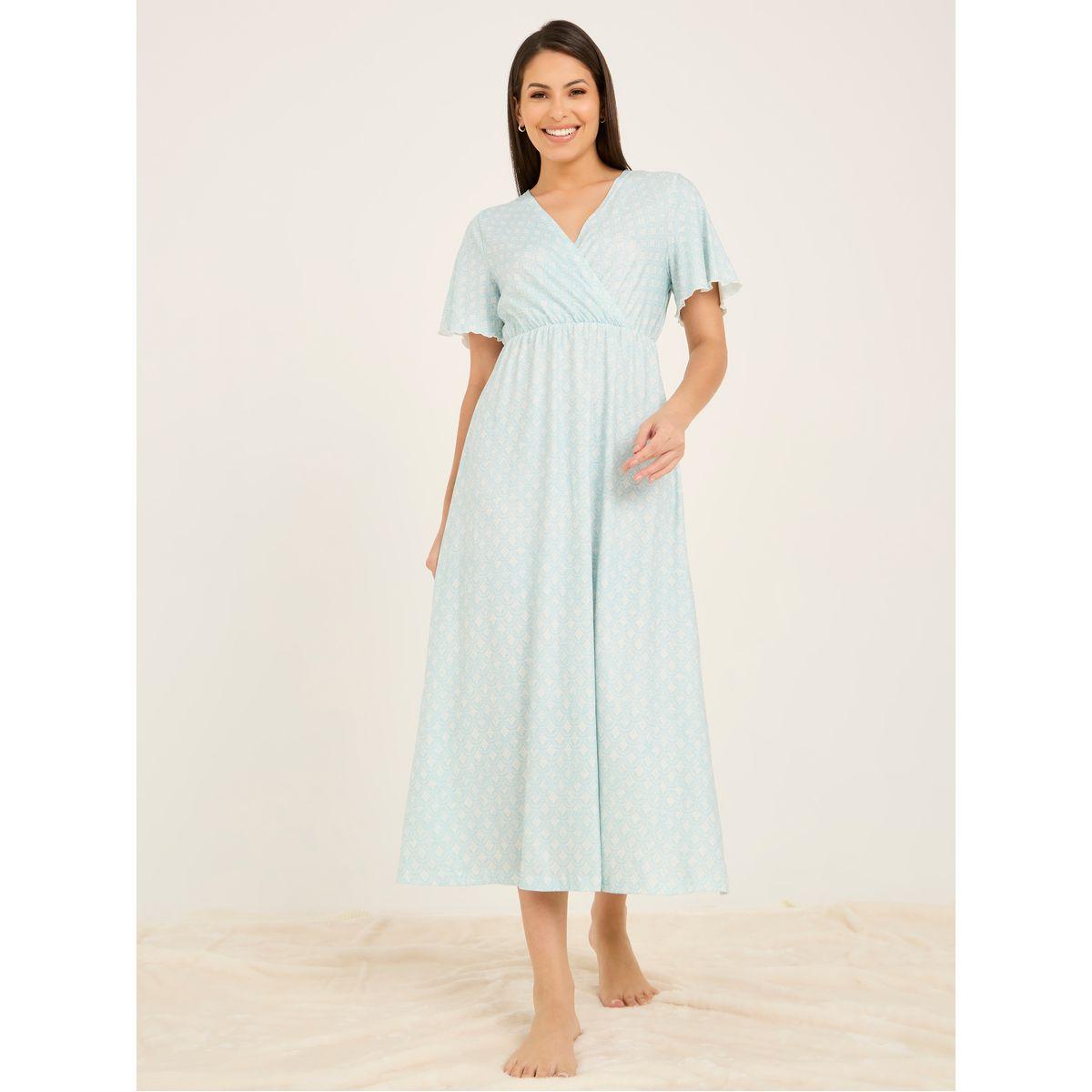 قميص نوم مطبع بطبعة هندسية-women-clothing-nightwear-nighties-image-1