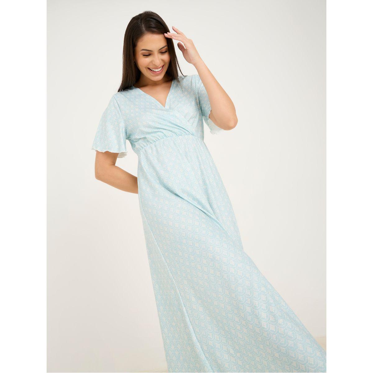 قميص نوم مطبع بطبعة هندسية-women-clothing-nightwear-nighties-image-2
