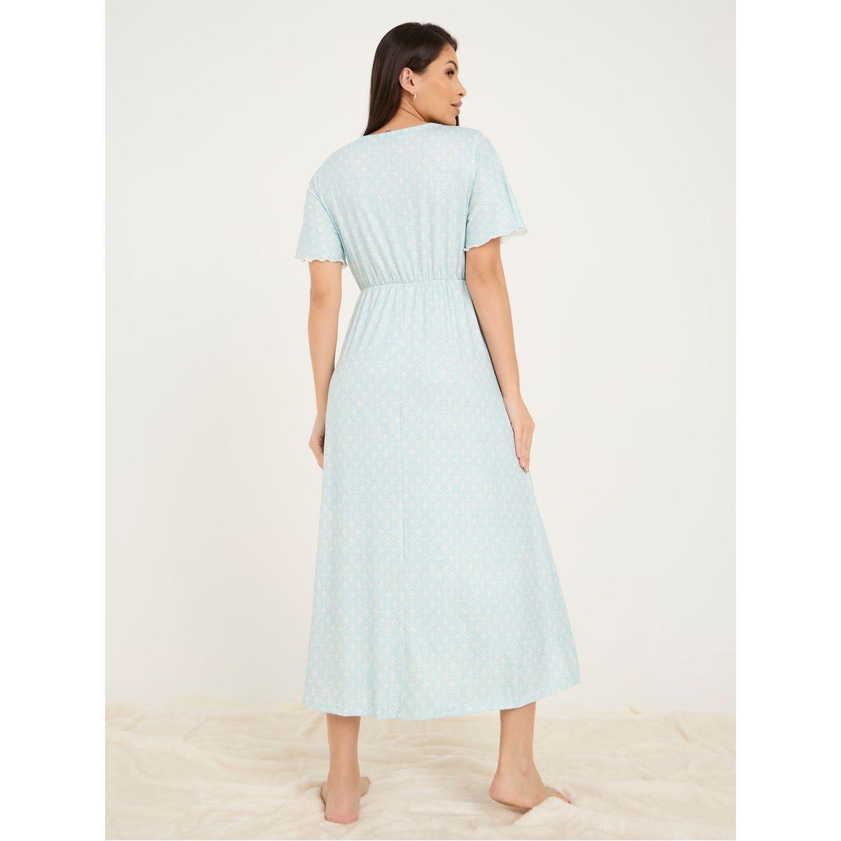 قميص نوم مطبع بطبعة هندسية-women-clothing-nightwear-nighties-image-4