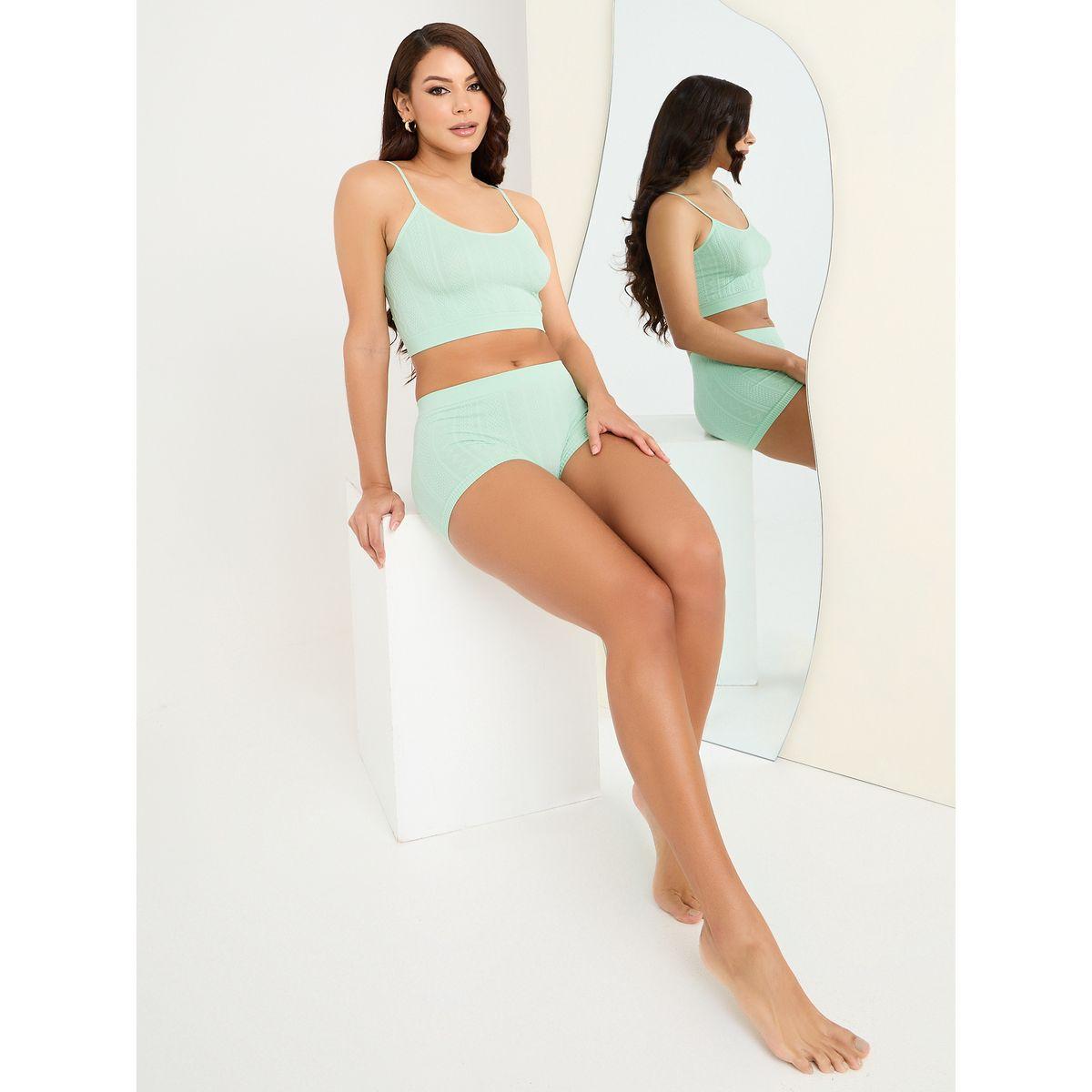 Styli Textured Seamless Crop Top & Short Set-women-clothing-lingerie-lingeriesets-image-1