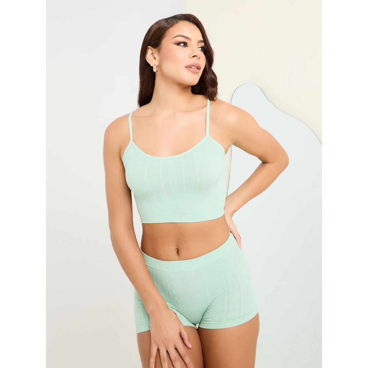 مجموعة من ( شورت + بلوزة قصيرة )-women-clothing-lingerie-lingeriesets-image-2