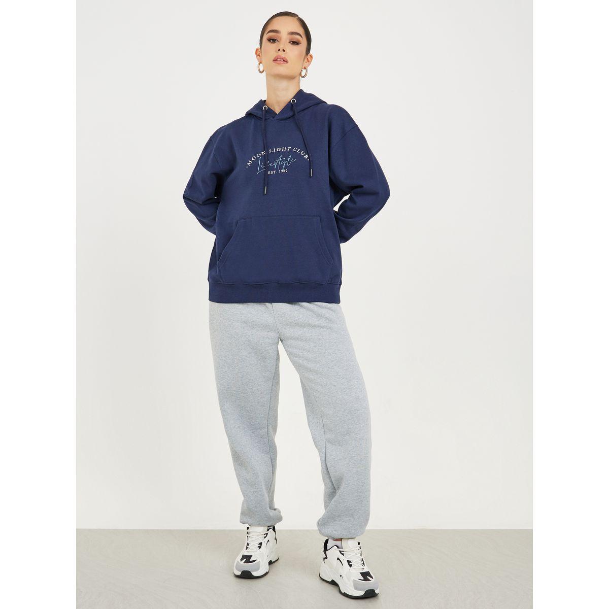 Styli Regular Fit Regular Length Embroidered Slogan Hoodie-women-winterwear-hoodiesandsweatshirts-hoodies-image-2