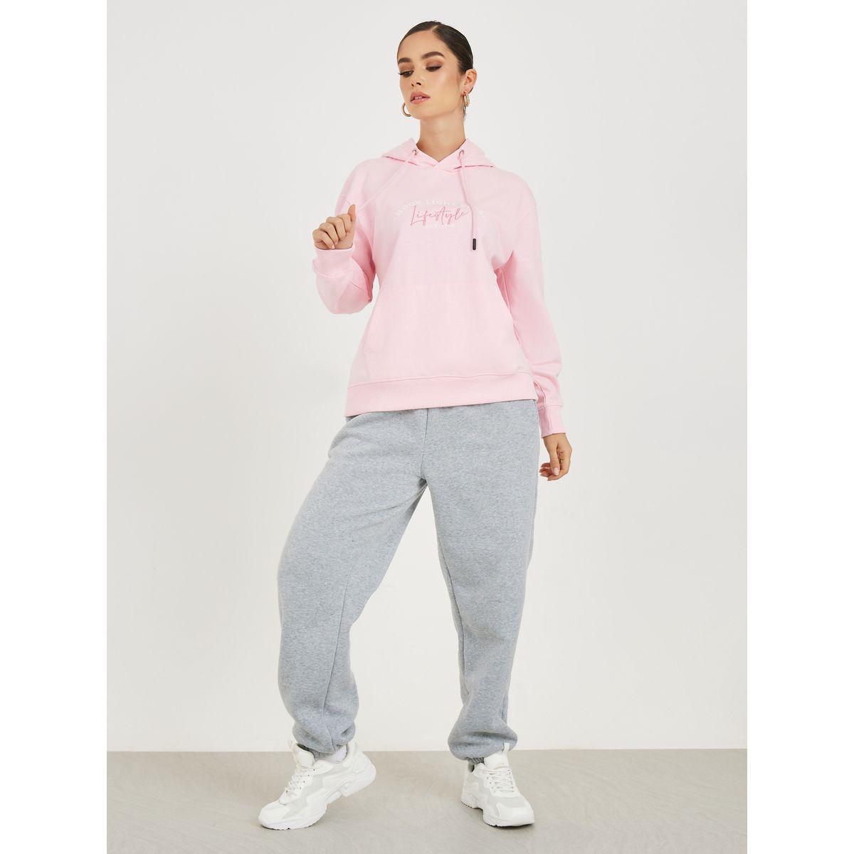 Styli Regular Fit Regular Length Embroidered Slogan Hoodie-women-winterwear-hoodiesandsweatshirts-hoodies-image-2