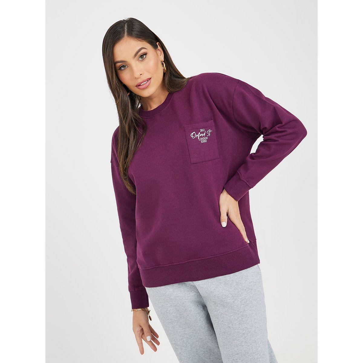 سويت شيرت واسع مطبع بكتابة-women-winterwear-hoodiesandsweatshirts-sweatshirts-image-1