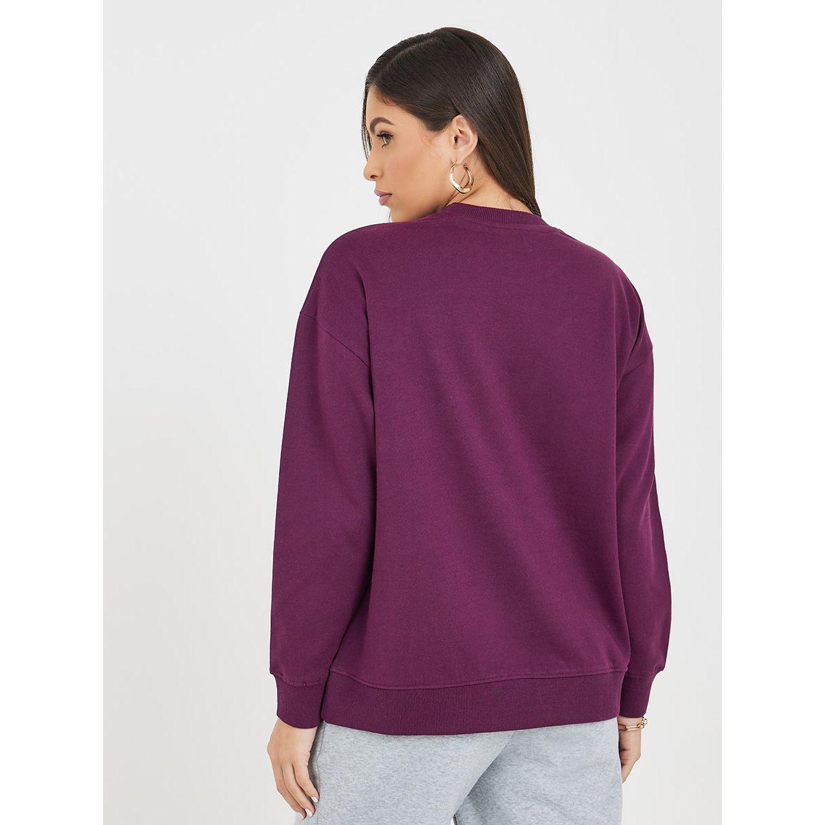 Styli Oversized Slogan Print Sweatshirt with Pocket-women-winterwear-hoodiesandsweatshirts-sweatshirts-image-4