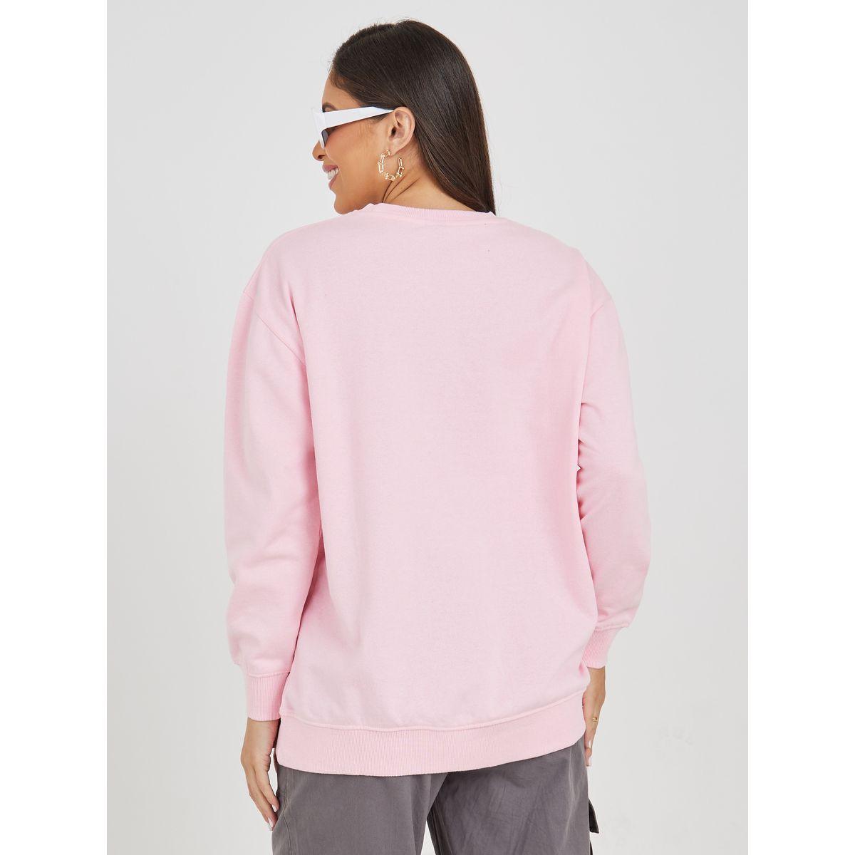 Styli Regular Fit Longline Embroidered Slogan Sweatshirt-women-winterwear-hoodiesandsweatshirts-sweatshirts-image-5