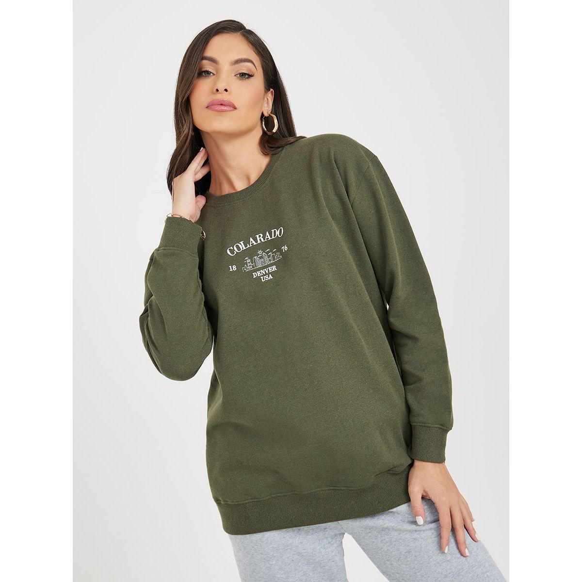 سويت شيرت بتفاصيل كتابة مُطرّزة-women-winterwear-hoodiesandsweatshirts-sweatshirts-image-1