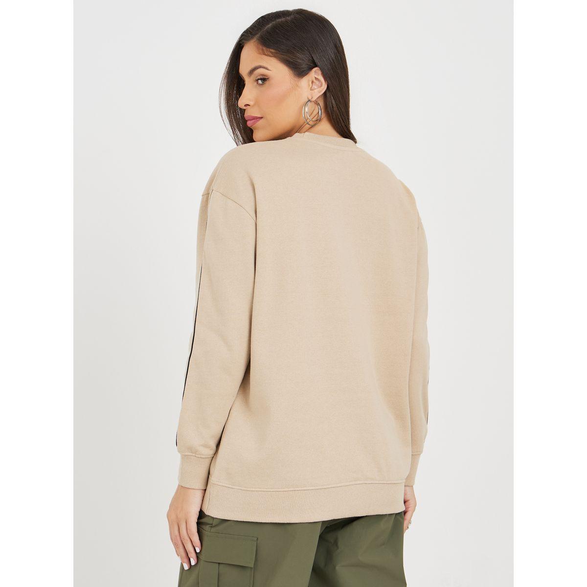 Styli Regular Fit Longline Slogan Print Sweatshirt-women-winterwear-hoodiesandsweatshirts-sweatshirts-image-4