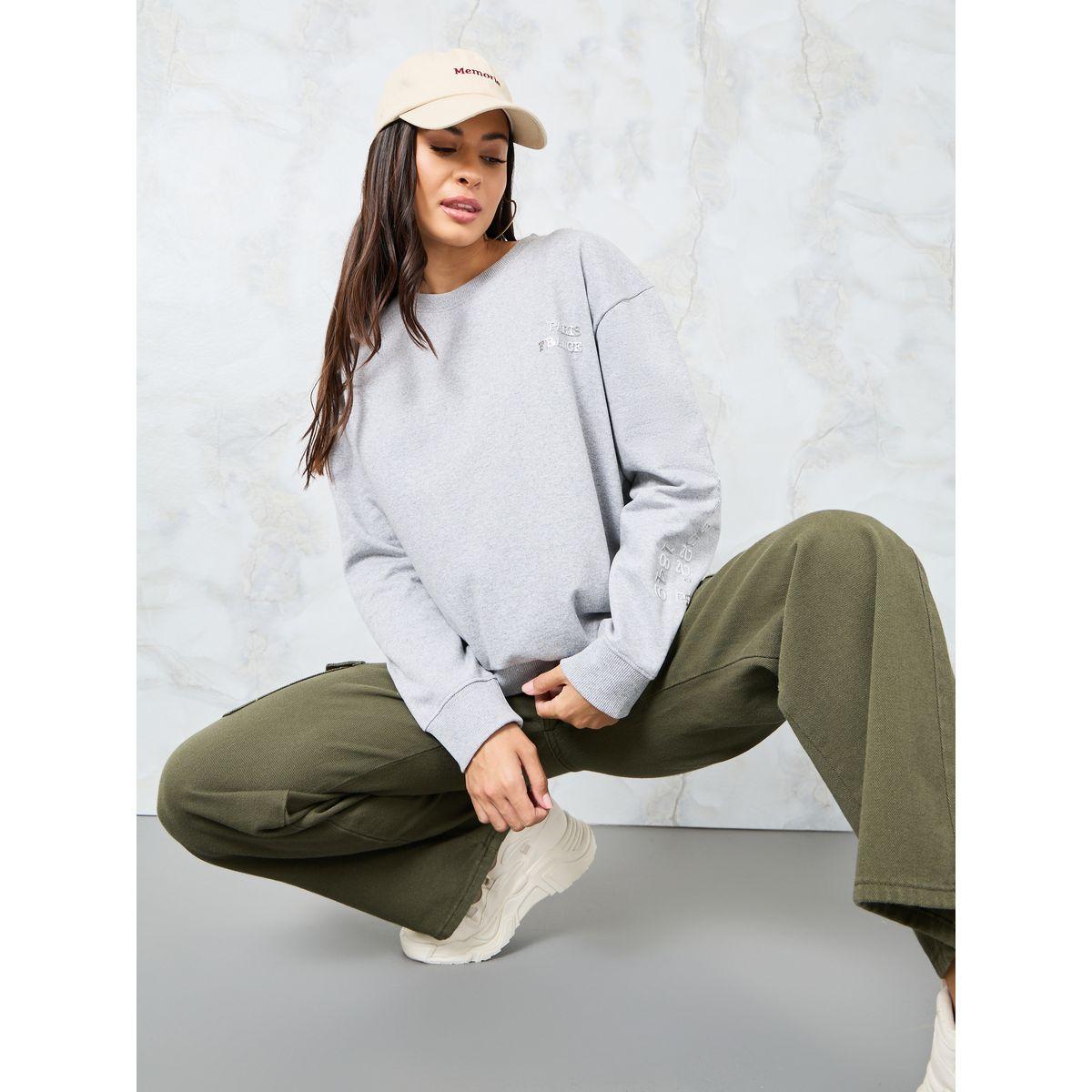 Styli Regular Fit HD Foil Print Slogan Sweatshirt-women-winterwear-hoodiesandsweatshirts-sweatshirts-image-1