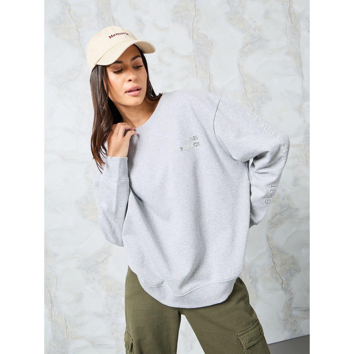 سويت شيرت مطبع بطبعة فويل-women-winterwear-hoodiesandsweatshirts-sweatshirts-image-3