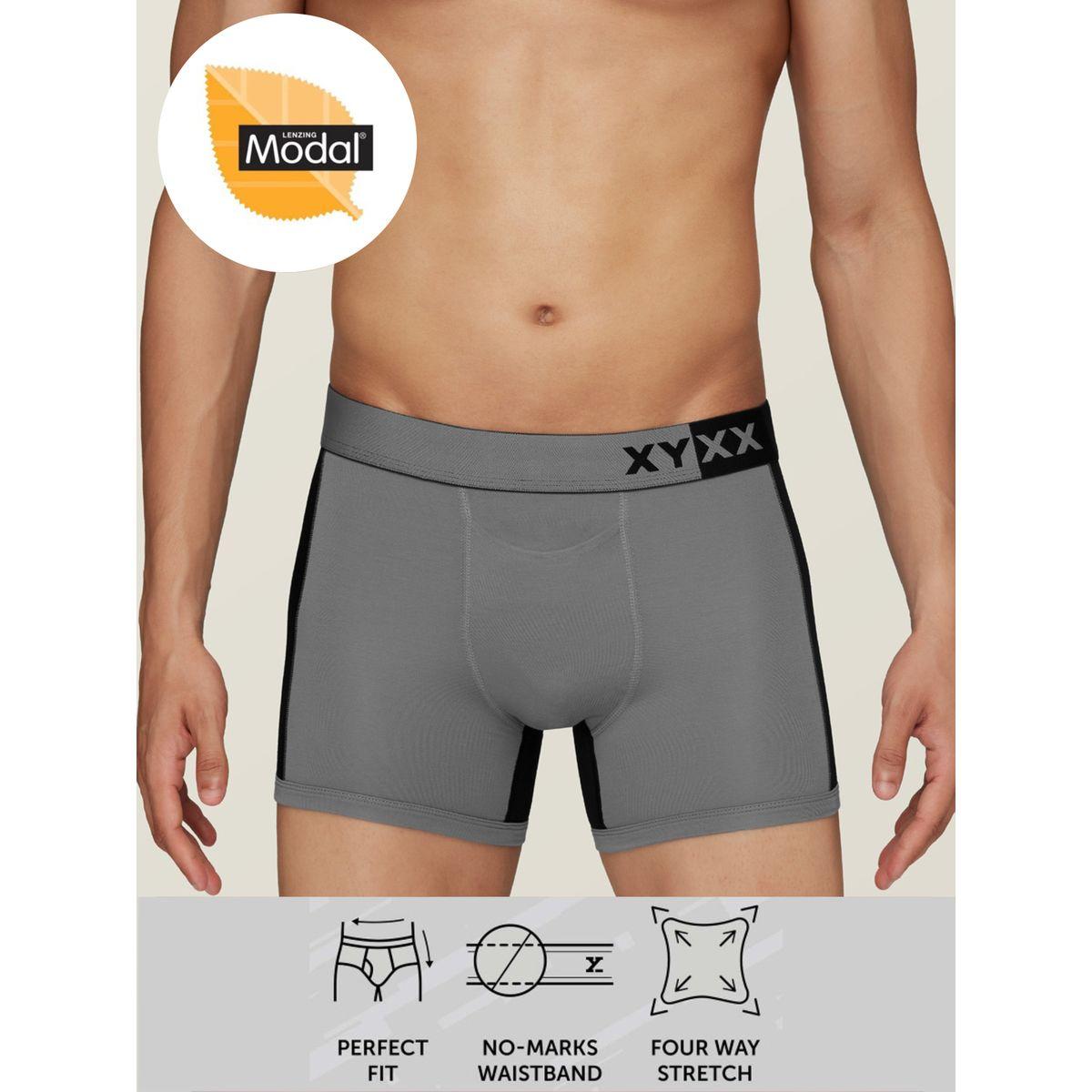 XYXX X Styli Colorblock Modal Stretch Trunks with Branding-men-clothing-innerwear-underwear-image-1