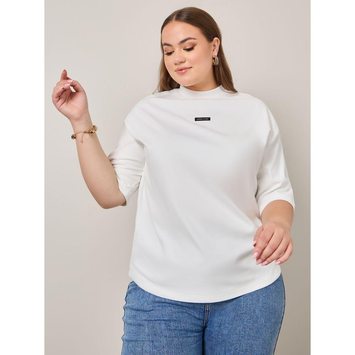 Styli Plus Slogan Print Oversized T-Shirt-women-clothing-tshirts-image-1