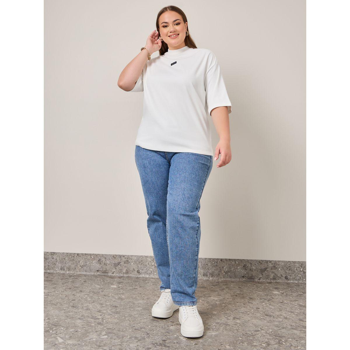 تيشيرت واسع مطبع بكتابة-women-clothing-tshirts-image-2