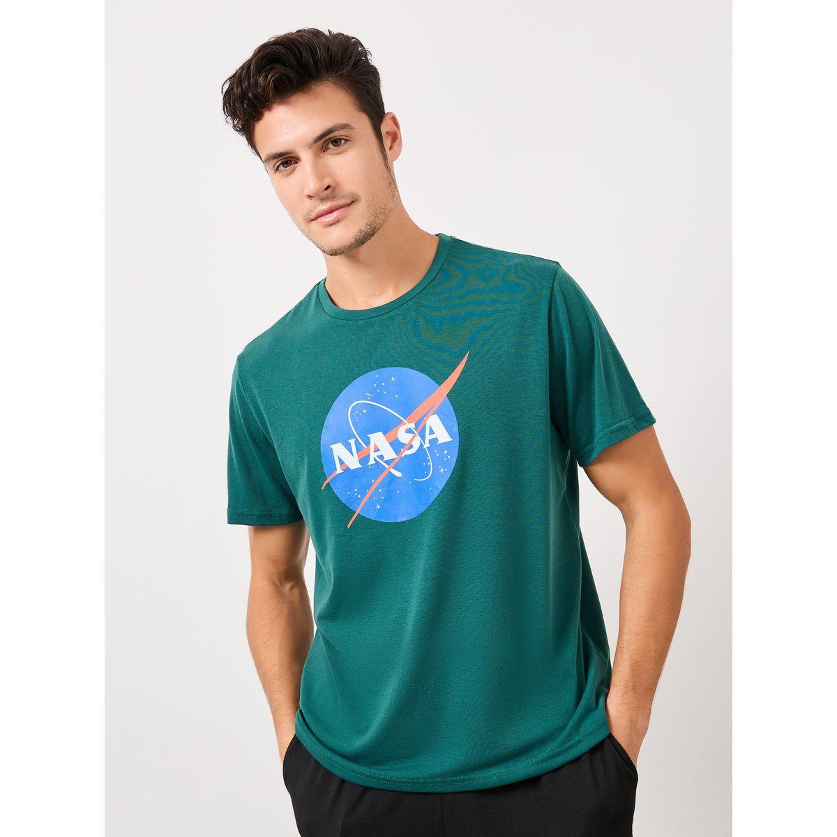 Styli Unwind NASA Graphic Print T-Shirt & Straight Pyjama Set-men-clothing-nightwear-sets-image-2