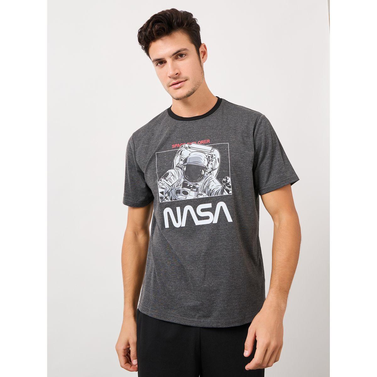 Styli Unwind NASA Graphic Print T-Shirt & Straight Pyjama Set-men-clothing-nightwear-sets-image-2