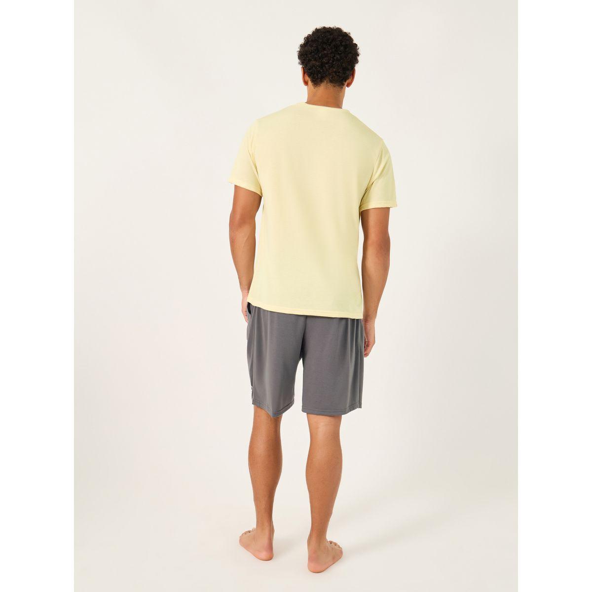 Styli Garfield Graphic Print T-Shirt and Shorts Set-men-clothing-nightwear-pyjamaandshorts-image-4
