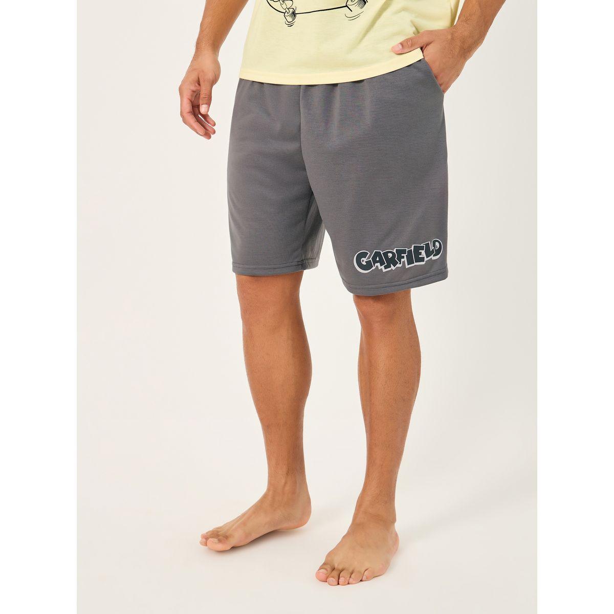 Styli Garfield Graphic Print T-Shirt and Shorts Set-men-clothing-nightwear-pyjamaandshorts-image-5