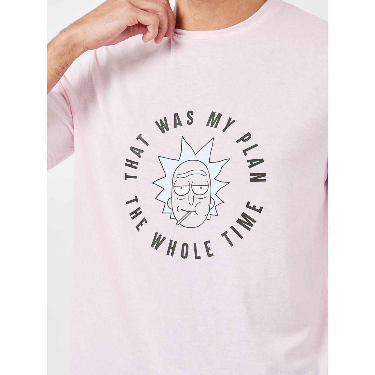 Styli Unwind Rick & Morty Graphic Print T-Shirt & Printed Shorts Set-men-clothing-nightwear-sets-image-3